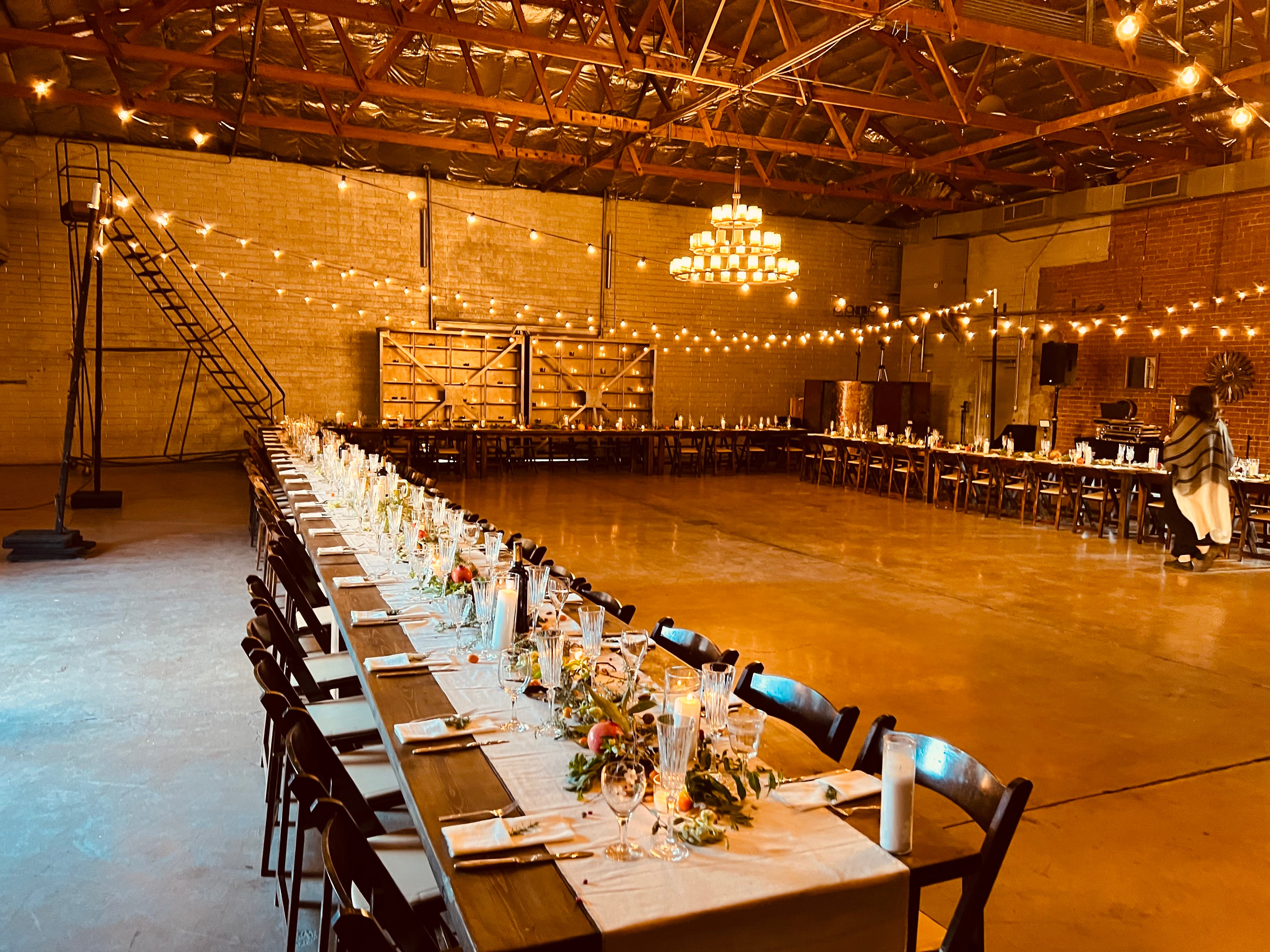 8-Foot Pine Farm Table Slatted Top— Jacobean Finish