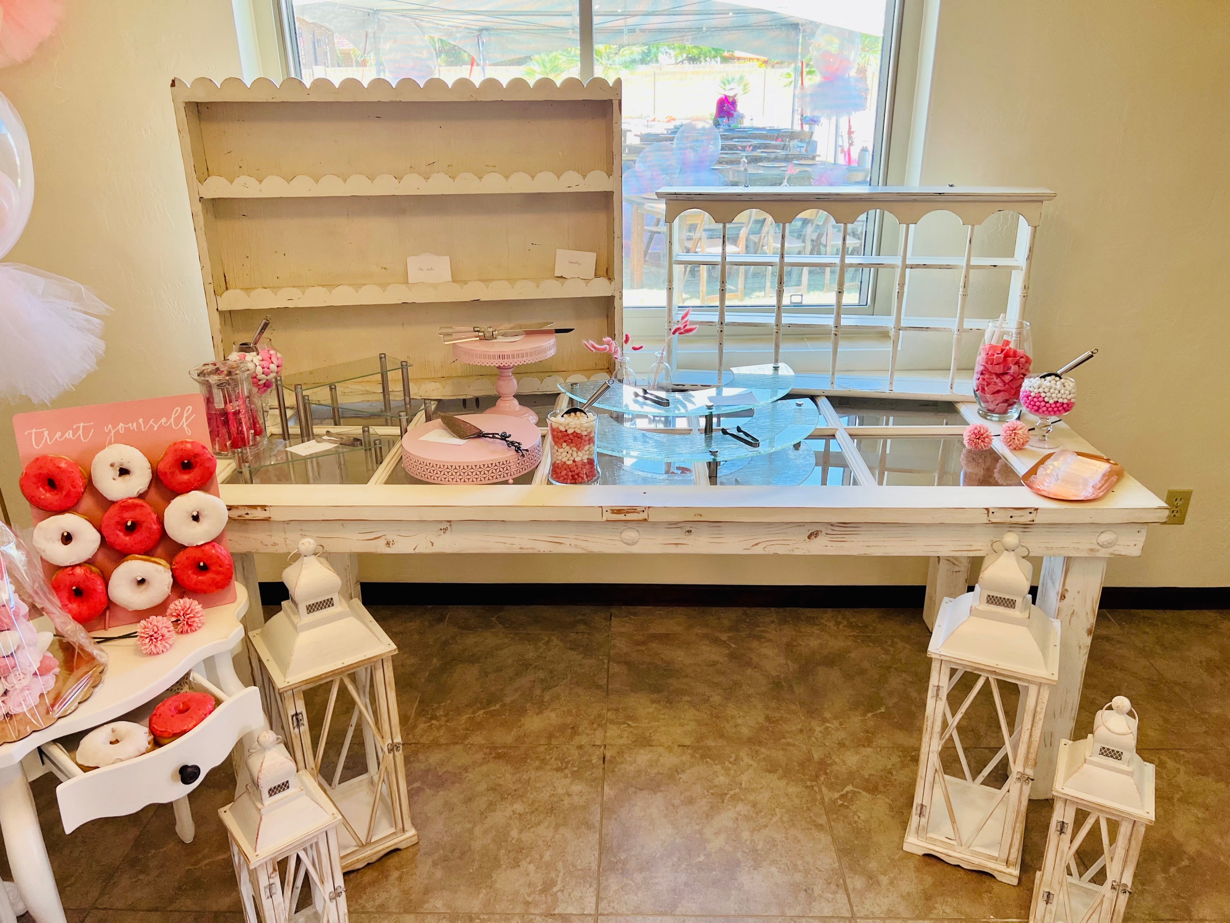 Farm Table (8 foot) White Window Pane