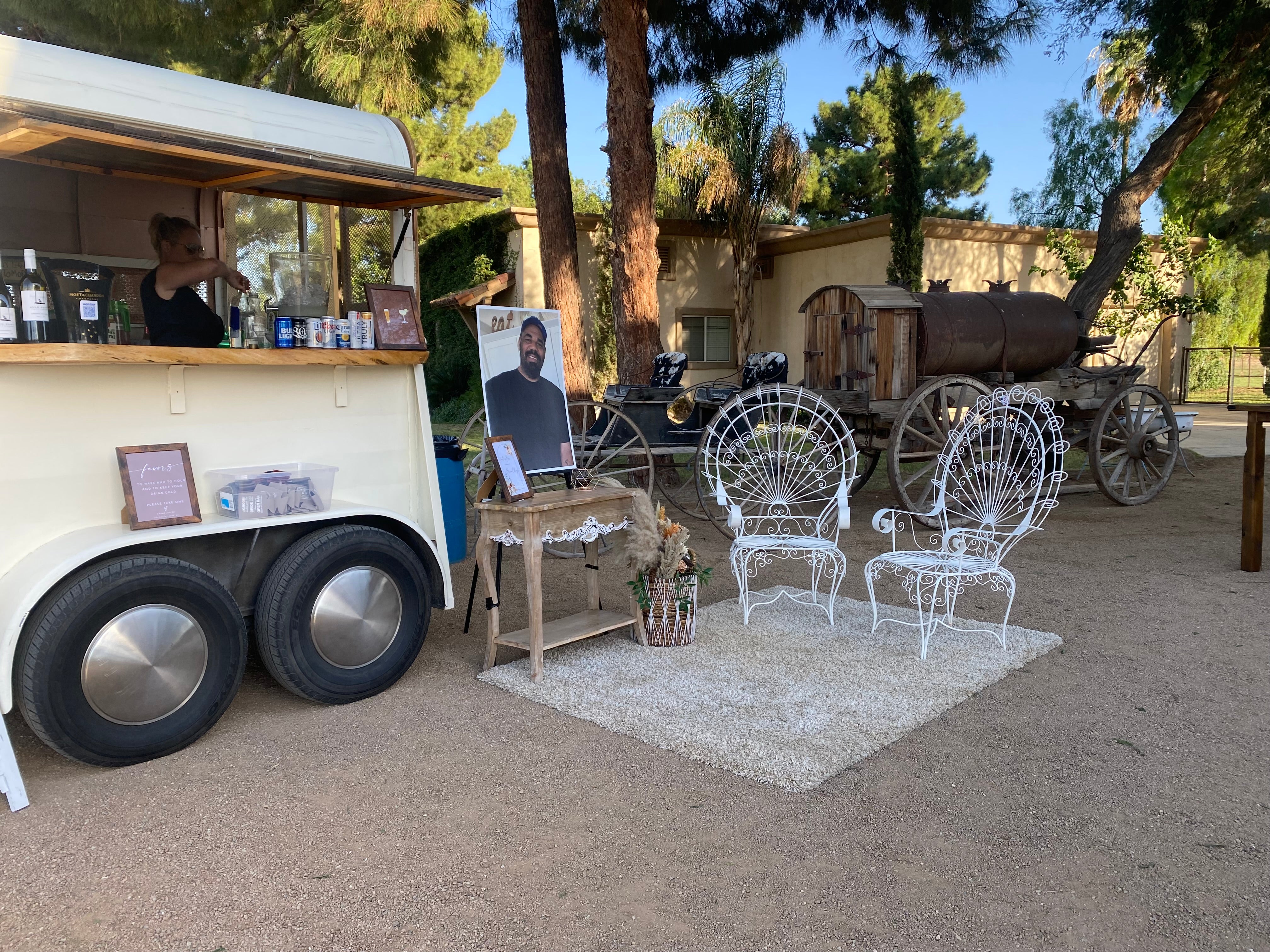 Vintage white wrought iron peacock chairs